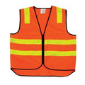 Red Safety Vest with PVC Reflective Strip